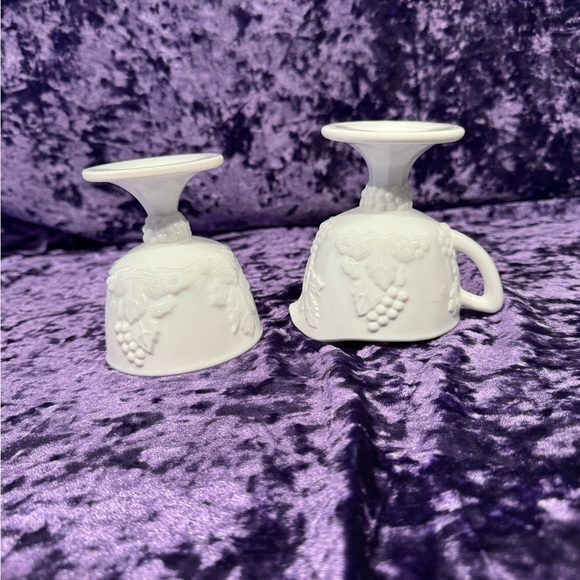 Vintage Milk Glass Colony Harvest Grape Sugar & Creamer - Picture 2 of 2